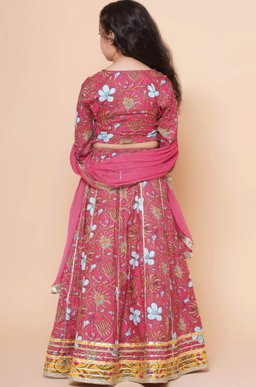 Floral Printed Lehenga & Blouse set With Dupatta - Image 3